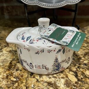 Bakehouse by Ciroa covered mini casserole dish - winter wonderlsnd - NEW!